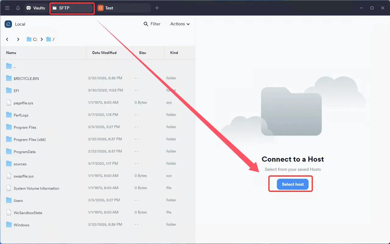 Termius 传输文件