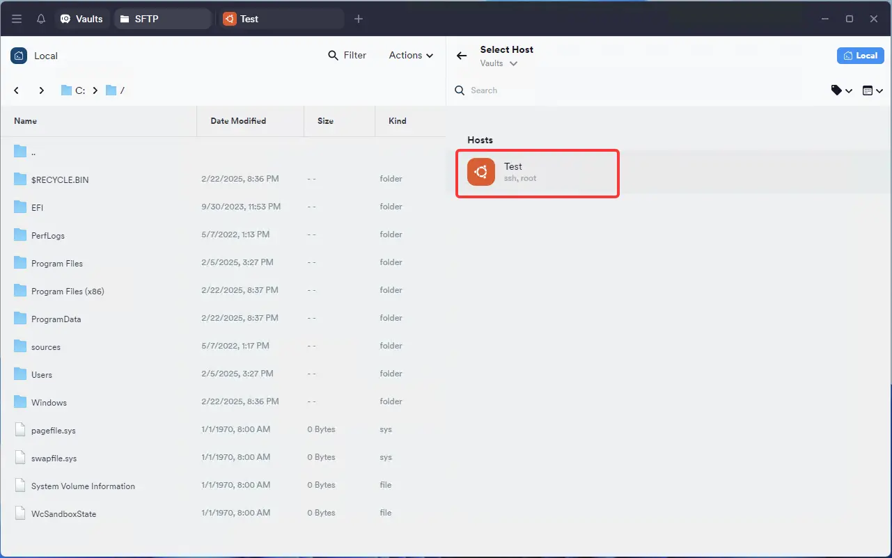 Termius 传输文件